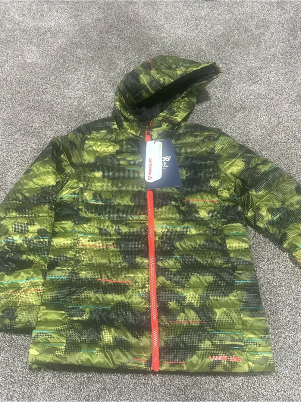 Lands’ End Camo Primaloft Puffer Coat